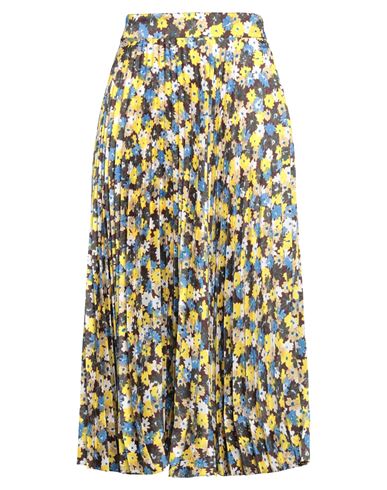 Shop Plan C Woman Midi Skirt Yellow Size 8 Polyester