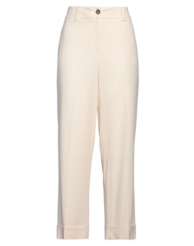 Cappellini By Peserico Woman Pants Cream Size 8 Viscose, Polyester, Elastane, Acetate, Cupro In White