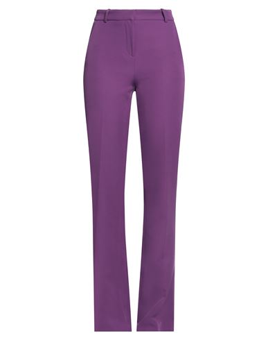 Ermanno Firenze Woman Pants Mauve Size 8 Polyester, Elastane In Purple