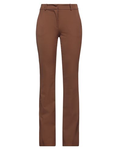 Ermanno Firenze Woman Pants Brown Size 6 Polyamide, Elastane