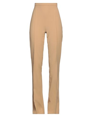 Elisabetta Franchi Woman Pants Camel Size 4 Polyester, Elastane In Beige