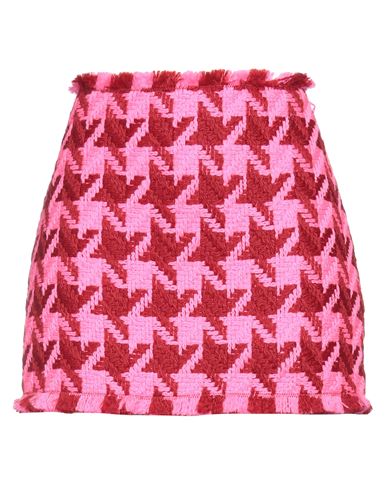Shop Versace Woman Mini Skirt Fuchsia Size 4 Virgin Wool, Polyamide In Pink