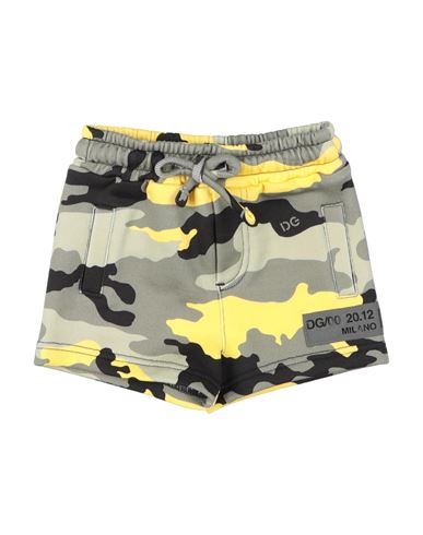 Dolce & Gabbana Newborn Boy Shorts & Bermuda Shorts Military Green Size 3 Cotton, Polyester, Polyure In Green