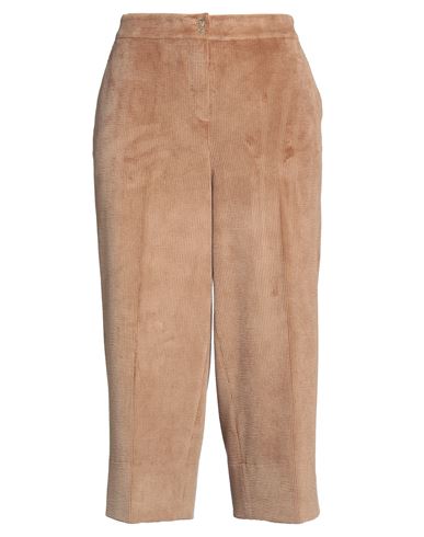 Nenè Woman Cropped Pants Camel Size 14 Polyester, Cotton, Elastane In Beige
