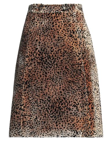 Etro Woman Midi Skirt Camel Size 8 Viscose, Cotton, Acrylic In Beige