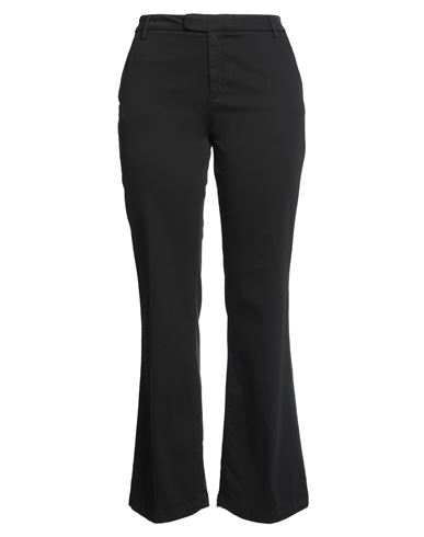 40weft Woman Pants Black Size 12 Cotton, Tencel, Elastane