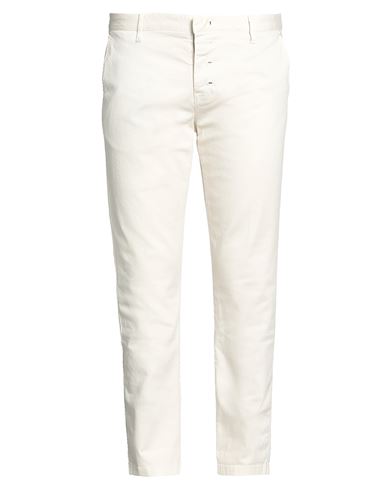 Berna Man Pants Off White Size 28 Cotton, Elastane