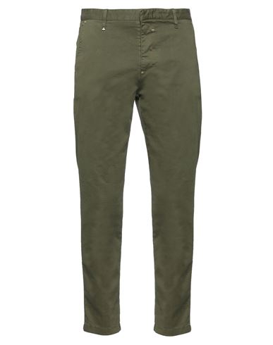 Berna Man Pants Military Green Size 38 Cotton, Elastane