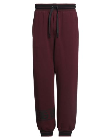Dolce & Gabbana Man Pants Burgundy Size 38 Cotton In Red