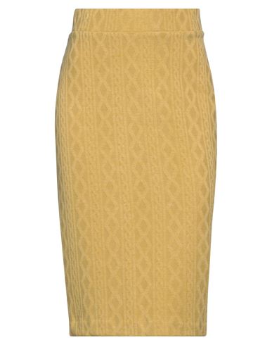 Nora Barth Woman Midi Skirt Ocher Size 4 Polyester, Wool, Rayon In Yellow