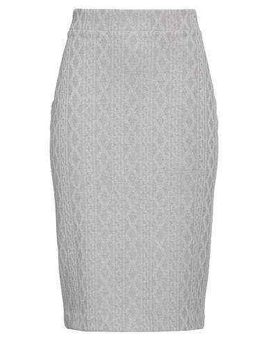 Nora Barth Woman Midi Skirt Light Grey Size 4 Polyester, Wool, Rayon