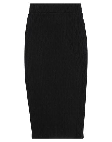 Nora Barth Woman Midi Skirt Black Size 6 Polyester, Wool, Rayon