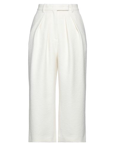 Shop Rochas Woman Pants Ivory Size 6 Wool, Acrylic, Polyester In White