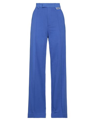 Vetements Woman Pants Bright Blue Size M Cotton, Polyester