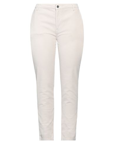 Max & Moi Woman Pants Cream Size 6 Cotton, Elastane In White