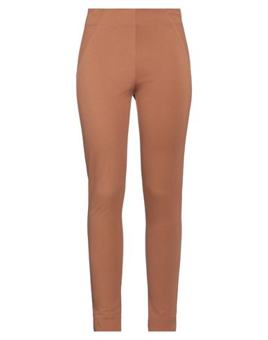 Max & Moi Woman Pants Brown Size 10 Viscose, Polyamide, Elastane