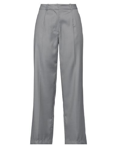 Low Classic Woman Pants Grey Size L Polyester, Wool In Grey