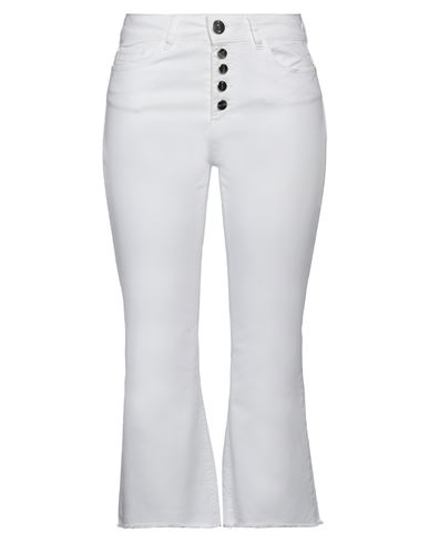 Toy G. Woman Pants White Size 8 Cotton, Elastane