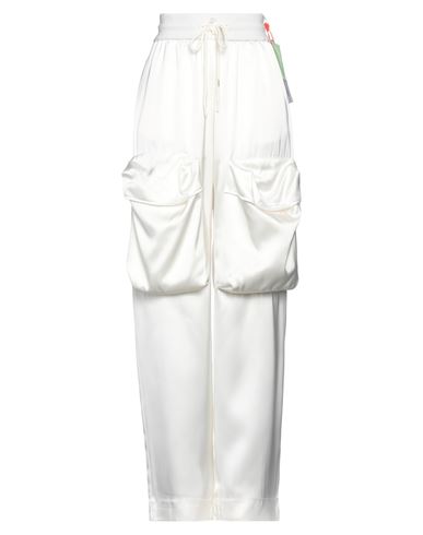 Off-white Woman Pants White Size 4 Viscose, Virgin Wool, Polyamide, Elastane