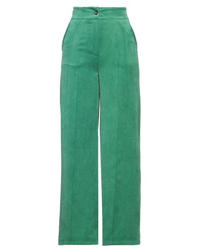 Ouvert Dimanche Woman Pants Green Size M Polyester, Nylon, Elastane