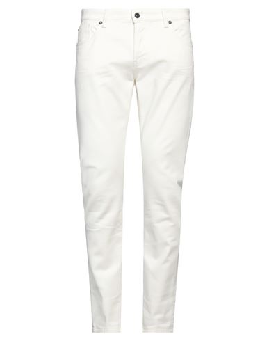 Messagerie Man Pants Cream Size 31 Cotton, Elastane In White