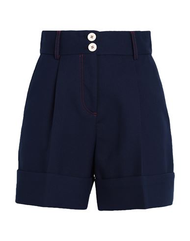 See By Chloé Woman Shorts & Bermuda Shorts Navy Blue Size 8 Cotton, Polyester, Viscose, Elastane