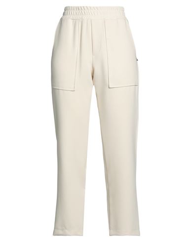 Même Road Woman Pants Cream Size 6 Polyester, Rayon, Elastane In White