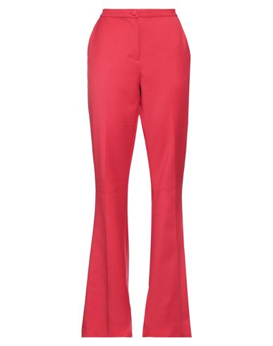 Alberto Audenino Woman Pants Red Size L Polyester, Elastane
