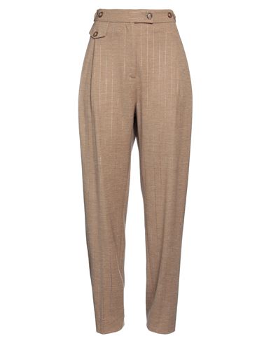Burberry Woman Pants Sand Size 12 Wool, Polyamide In Beige