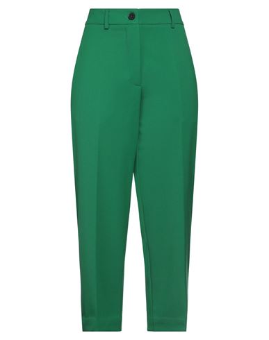 Solotre Woman Pants Emerald Green Size 8 Polyester, Wool, Elastane