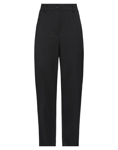 Shop Solotre Woman Pants Black Size 8 Polyester, Wool, Elastane