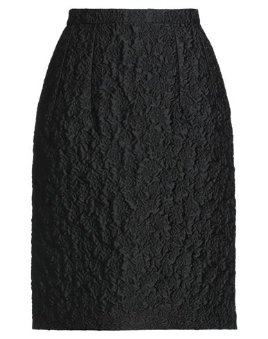 Aspesi Woman Midi Skirt Black Size 8 Polyester, Polyamide, Silk