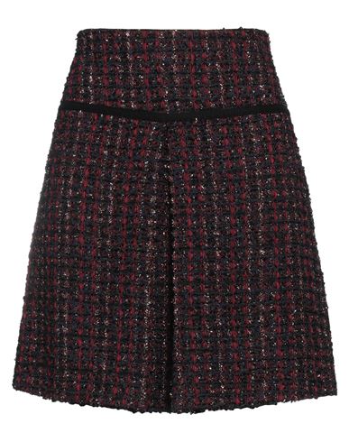 Les Copains Woman Mini Skirt Burgundy Size 6 Polyamide, Virgin Wool, Polyester In Red