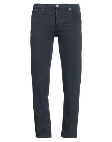Incotex Man Jeans Midnight Blue Size 30 Cotton, Elastane In Black