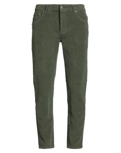 Grey Daniele Alessandrini Man Pants Military Green Size 33 Cotton, Elastane In Green