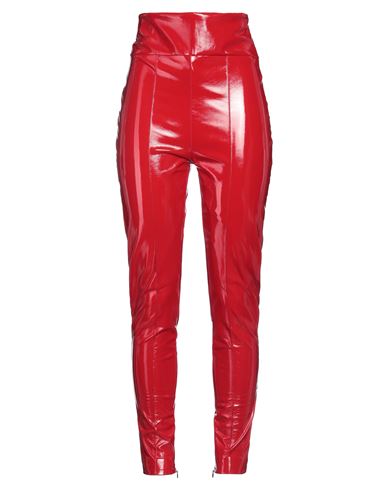 Nineminutes Woman Pants Red Size 4 Polyurethane, Polyester