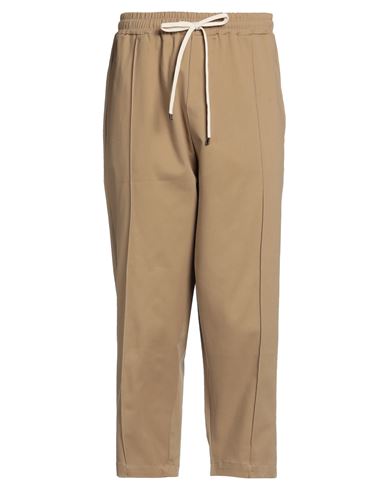 Why Not Brand Man Cropped Pants Camel Size Xl Cotton, Elastane In Beige