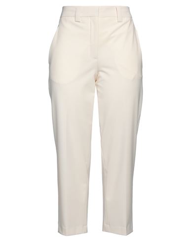Jucca Woman Pants Cream Size 10 Polyester, Virgin Wool, Elastane In White