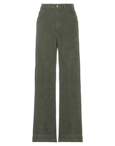 Merci .., Woman Pants Military Green Size 6 Cotton, Elastane