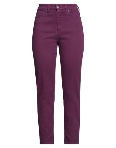 Même Road Woman Pants Mauve Size 30 Cotton, Elastane In Purple