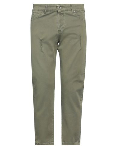 Rinascimento Man Pants Military Green Size Xs Cotton, Elastane