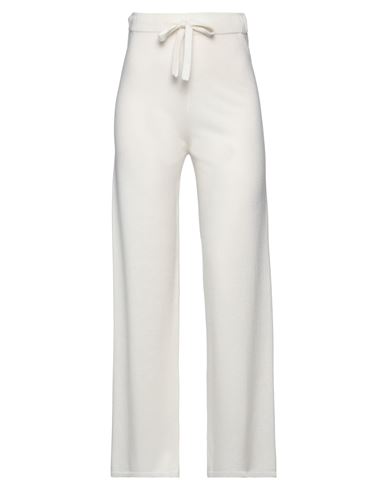 Federica Tosi Woman Pants Ivory Size 8 Merino Wool, Cashmere In White