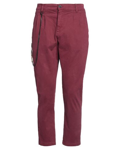 Imperial Man Pants Garnet Size 36 Cotton, Elastane In Red