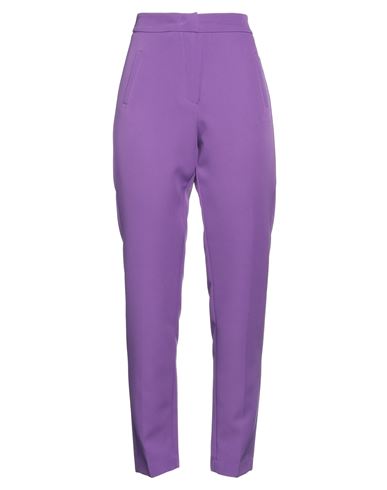 Kontatto Woman Pants Purple Size S Polyester, Elastane