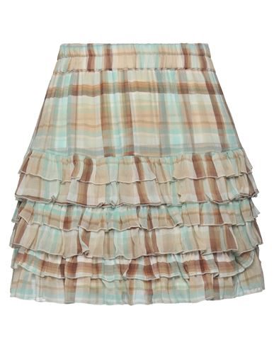 Alessia Zamattio Woman Mini Skirt Light Green Size 6 Silk, Polyester, Elastane