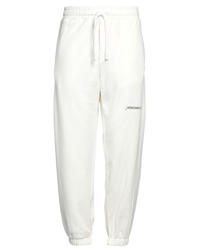 Hinnominate Man Pants Ivory Size Xl Cotton In White