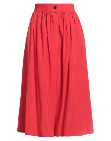 Mii Woman Midi Skirt Red Size M Cotton