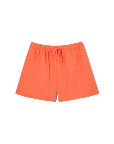 Cos Linen Drawstring Shorts In Orange