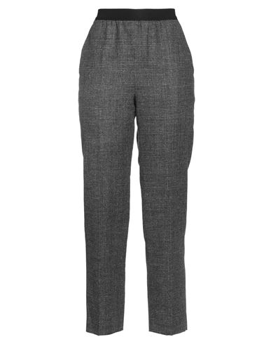 Agnona Woman Pants Lead Size 10 Wool, Polyamide, Linen, Cotton, Elastane In Grey