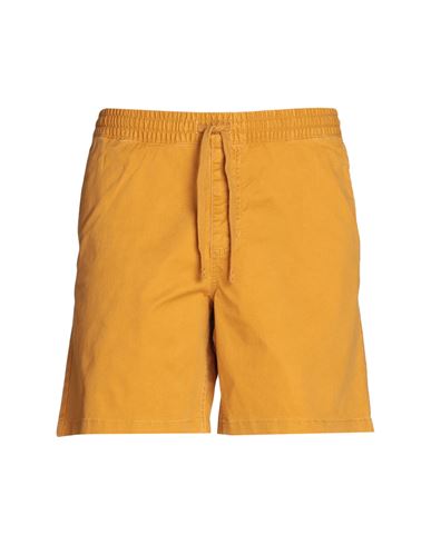 Shop Vans Mn Range Salt Wash Relaxed Elastic Short Man Shorts & Bermuda Shorts Mustard Size Xl Cotton, El In Yellow